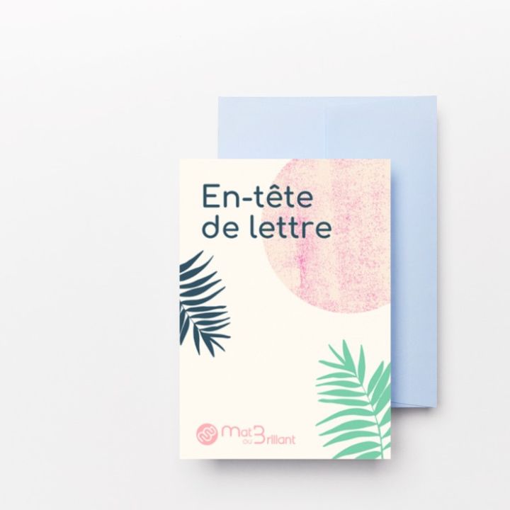 Tête de lettre papier recyclé